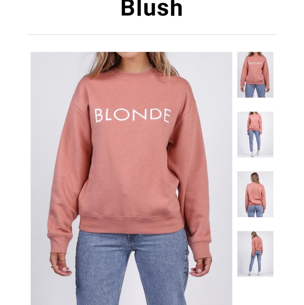 Brunette the label "Blonde" sweatshirt
